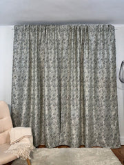 Draperie Blackout gri cu model - Perdele de Poveste
