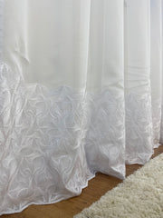 Perdea triplu voal broderie ondulata Perdele de Poveste