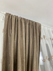 Draperie crem\capucino model nisip Perdele de Poveste