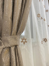 Draperie crem\capucino model nisip Perdele de Poveste