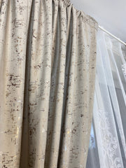 Draperie Catifea Premium crem cu nuante de auriu/argintiu (Copy) Perdele de Poveste
