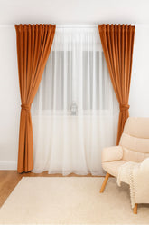Draperie Catifea Premium Blackout caramiziu Perdele de Poveste