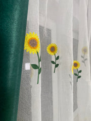 Perdea de Bucatarie cu flori de camp