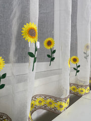 Perdea de Bucatarie cu flori de camp
