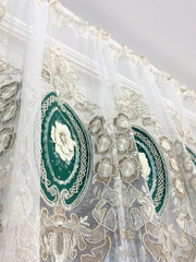 Perdea 3D cu bordura de Catifea verde smarald de la Perdele de Poveste