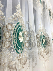 Perdea 3D cu bordura de Catifea verde smarald Perdele de Poveste