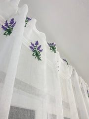 Perdea de Bucatarie cu Buchete de Lavanda Perdele de Poveste