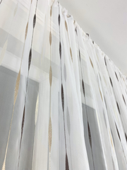 Perdea din Voal fin cu nuanta Alb, Crem si Maro Perdele de Poveste