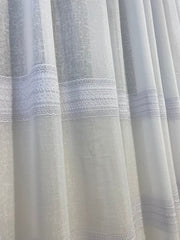 Perdea tip in alb cu borduri Perdele de Poveste