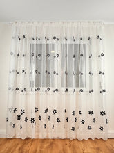 Perdea tip in cu flori turcoaz Perdele de Poveste