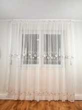 Perdea tip in alb cu model 2083 Perdele de Poveste