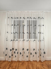 Perdea tip in cu Flori Crem Perdele de Poveste