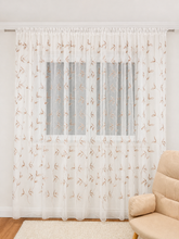 Perdea alba tip in model crem cod 2087 Perdele de Poveste