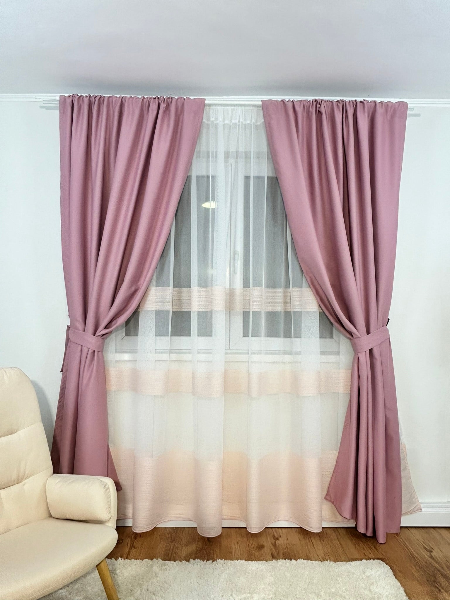 Set Perdea si Draperie Catifea Premium Olivia Perdele de Poveste