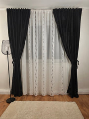 Set Perdea si Draperie Catifea Premium Smaranda - Perdele de Poveste