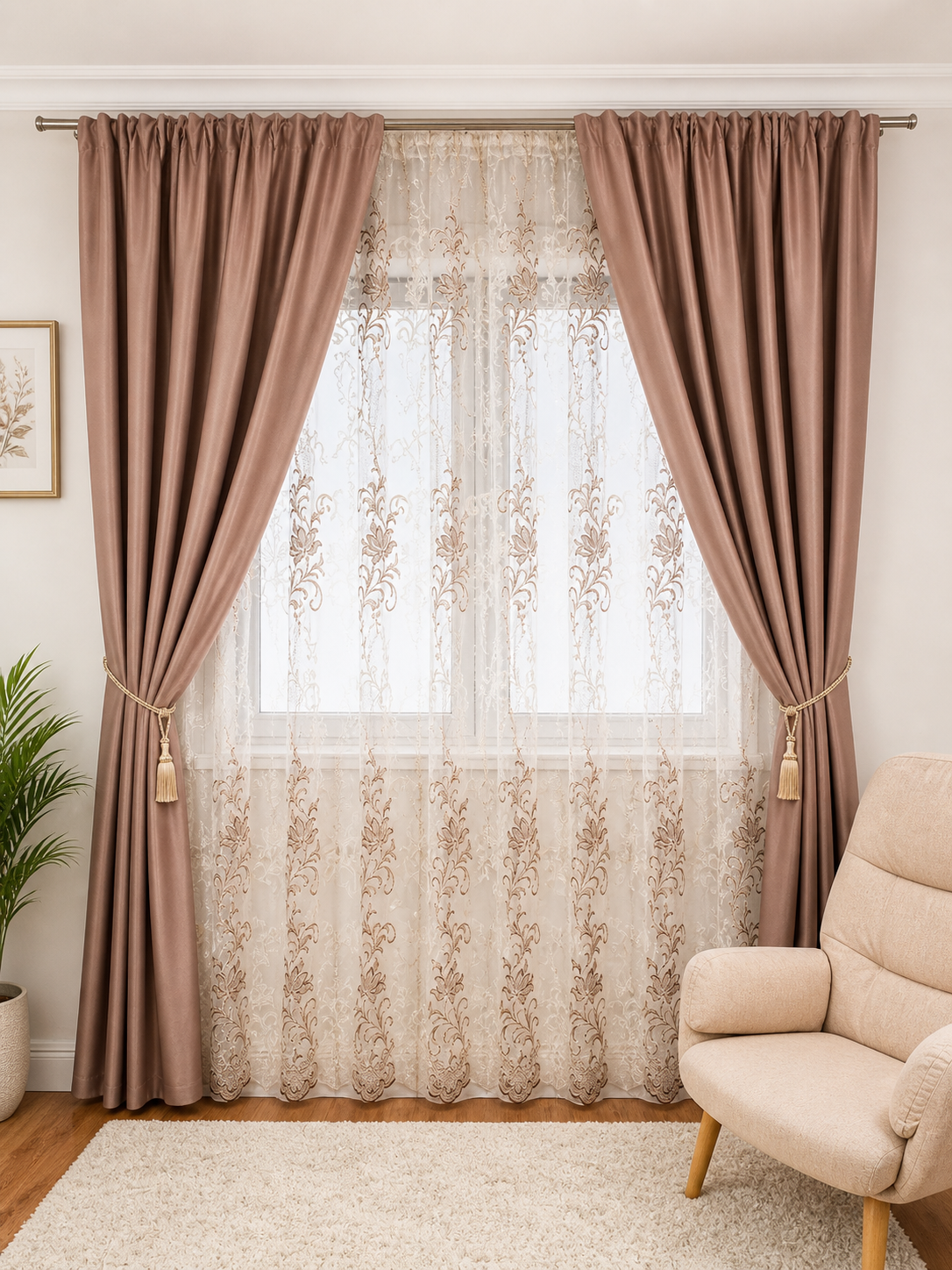 Set Perdea si Draperie Blackout Jennifer Perdele de Poveste