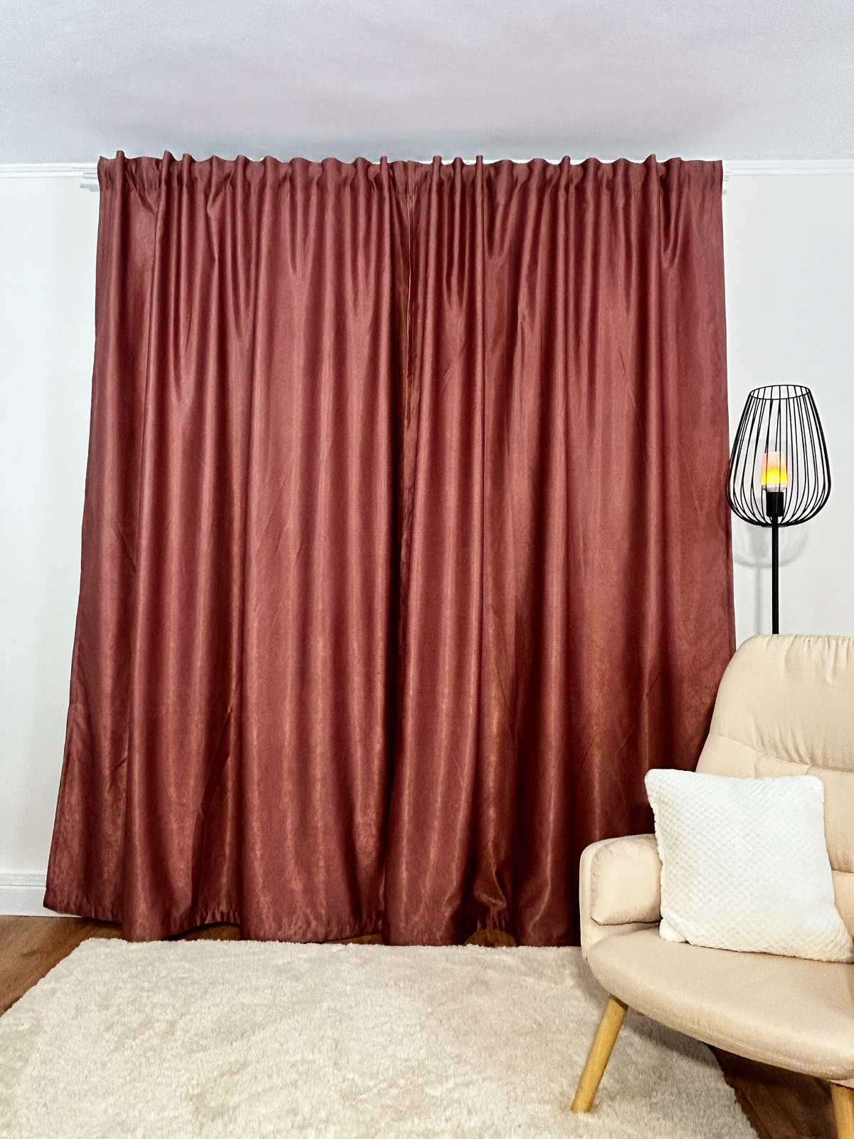 Draperie Soft rosu caramiziu Perdele de Poveste