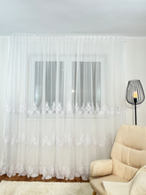 Perdea Voal cu broderie alba cod 2072 Perdele de Poveste