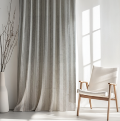 Perdea detalii fine verde deschis Cod 2069 (2025) Perdele de Poveste