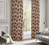 Draperie Blackout crem cu flori maro (Copy) Perdele de Poveste