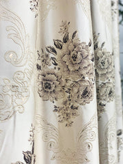 Draperie Blackout model Baroc crem Perdele de Poveste
