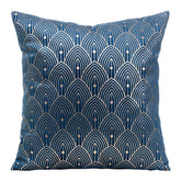 Față de Pernă AGNES cu imprimeu auriu în stil oriental bleumarin Perdele de Poveste