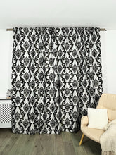 Draperie Blackout model floral negru Perdele de Poveste