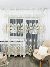 Perdea albă cu flori brodate 3D Perdele de Poveste