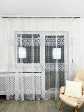 Perdea alba Brodata cod 2059 Perdele de Poveste