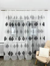 Perdea albă Baroc cu broderie neagră Perdele de Poveste