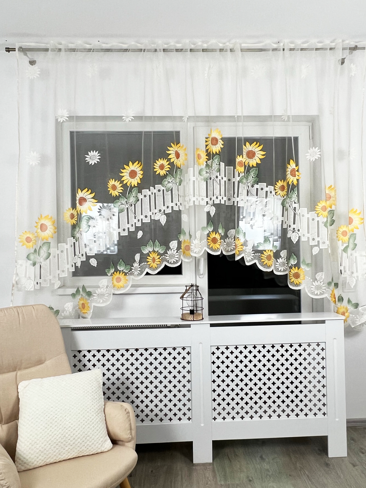 Perdea Bucătărie model Floarea Soarelui - 3 m L Perdele de Poveste