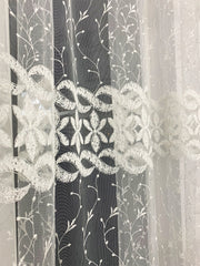 Perdea Alba Brodata Perdele de Poveste