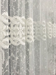 Perdea Alba Brodata Perdele de Poveste