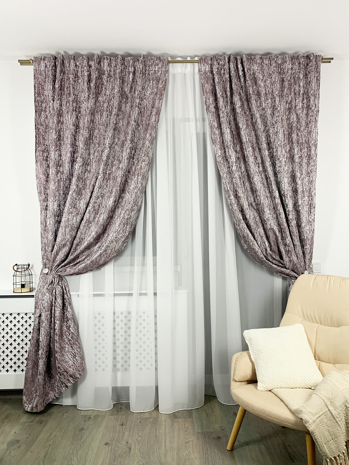 Set Perdea si Draperie Violeta Perdele de Poveste