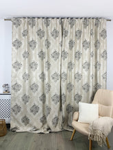 Draperie Blackout model Baroc gri Perdele de Poveste