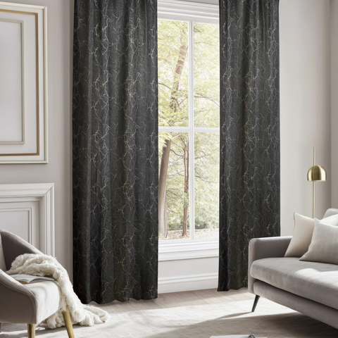 Draperie Blackout Petrol cu Nuante de Gri - Descopera Colectia de Draperii la Perdele de Poveste