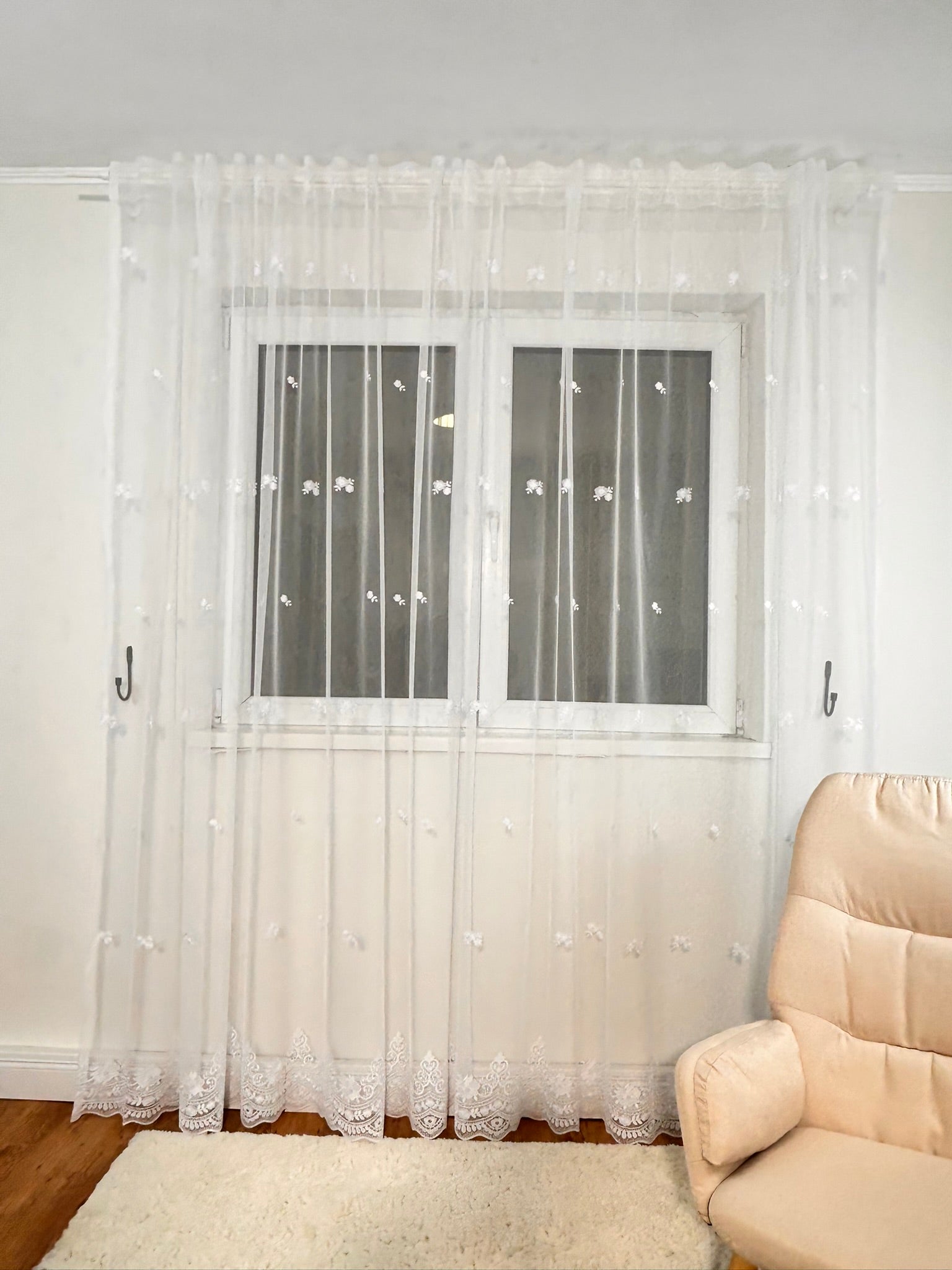 Perdea alba Cod 2074 Perdele de Poveste