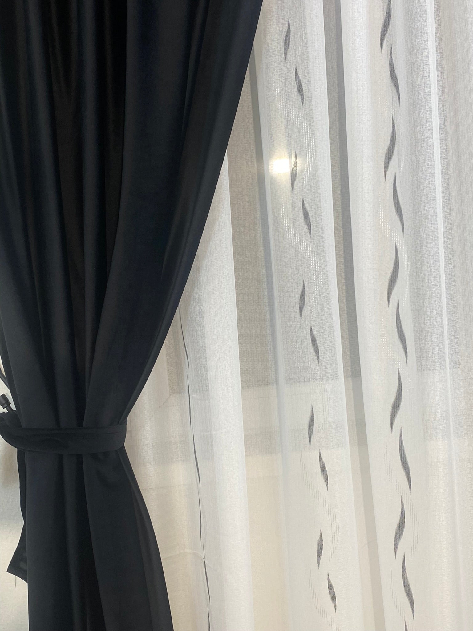 Perdea cristal cu Model  gri Perdele de Poveste