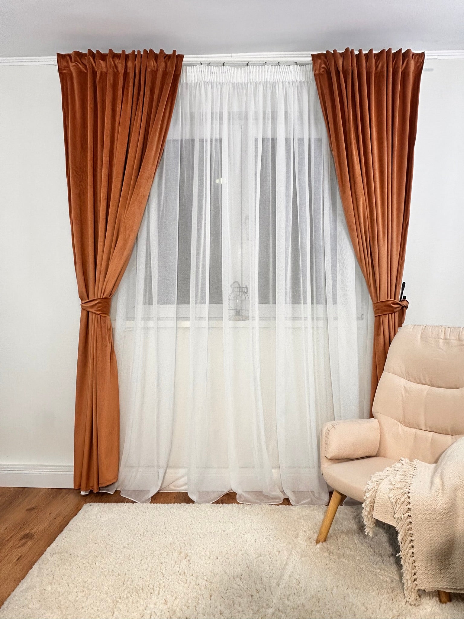 Set Perdea si Draperie Catifea Premium Lilia Perdele de Poveste