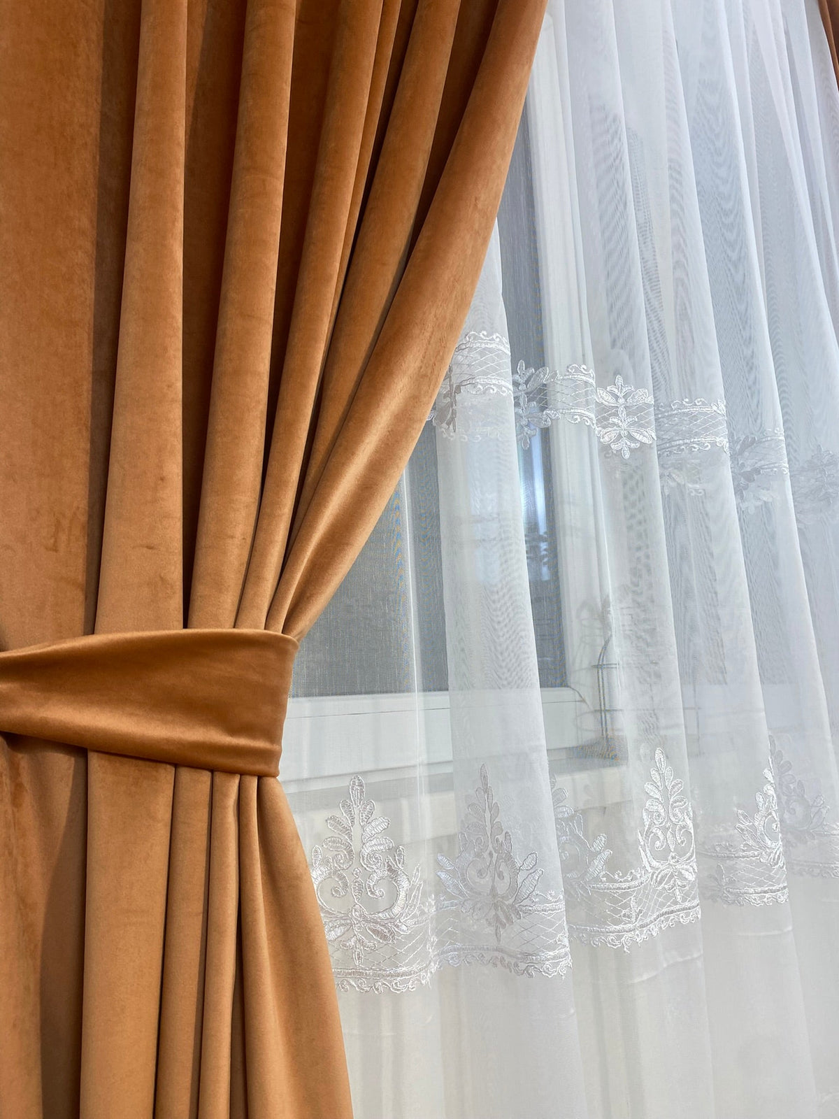 Draperie Catifea Premium Blackout caramiziu Perdele de Poveste