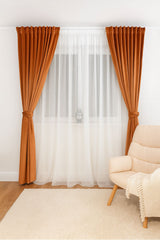 Draperie Catifea Premium Blackout caramiziu Perdele de Poveste