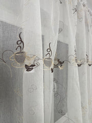 Perdea de Bucătărie Model Ceașcă de Cafea