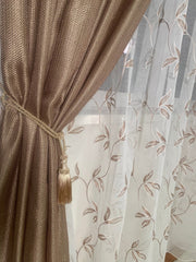 Perdea alba tip in model crem cod 2087 Perdele de Poveste
