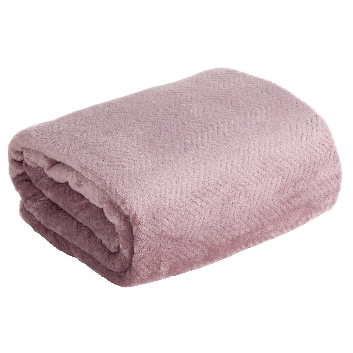 Pătură moale și plăcută la atingere, cu model în relief în formă de oase de pește roz CINDY 5 Perdele de Poveste