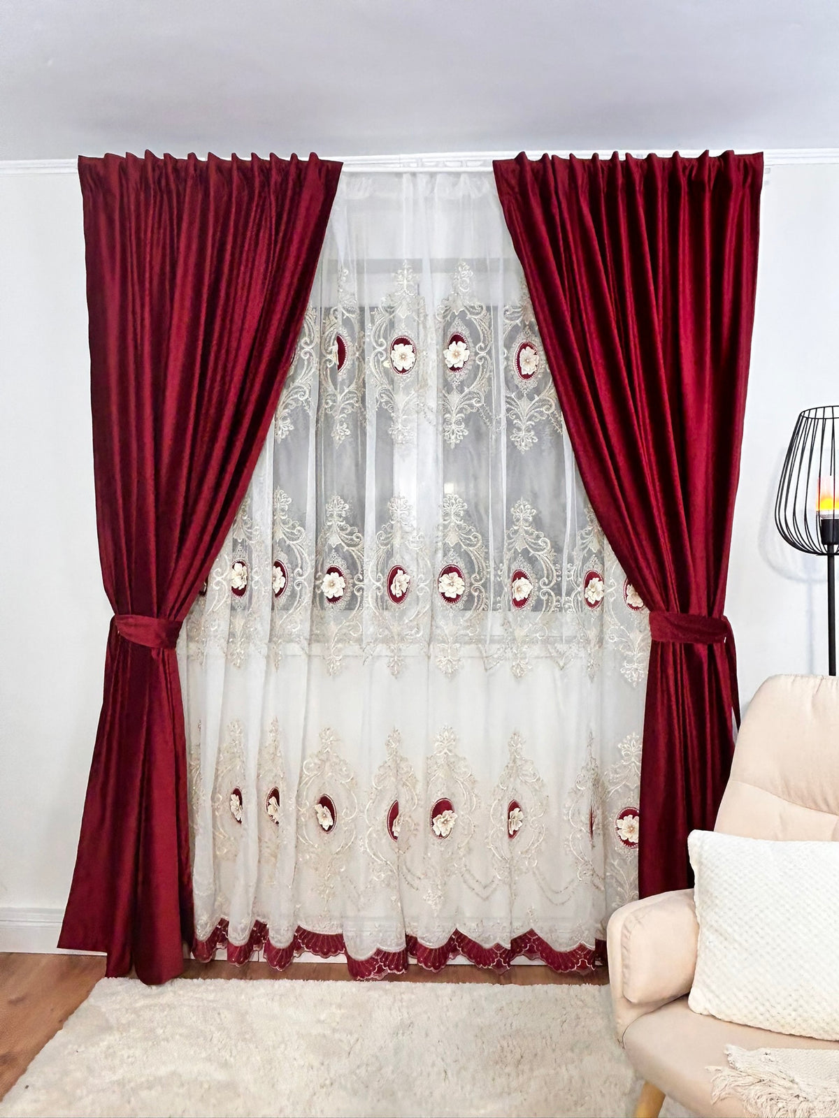 Set Perdea si Draperie Catifea Imperial Antoaneta