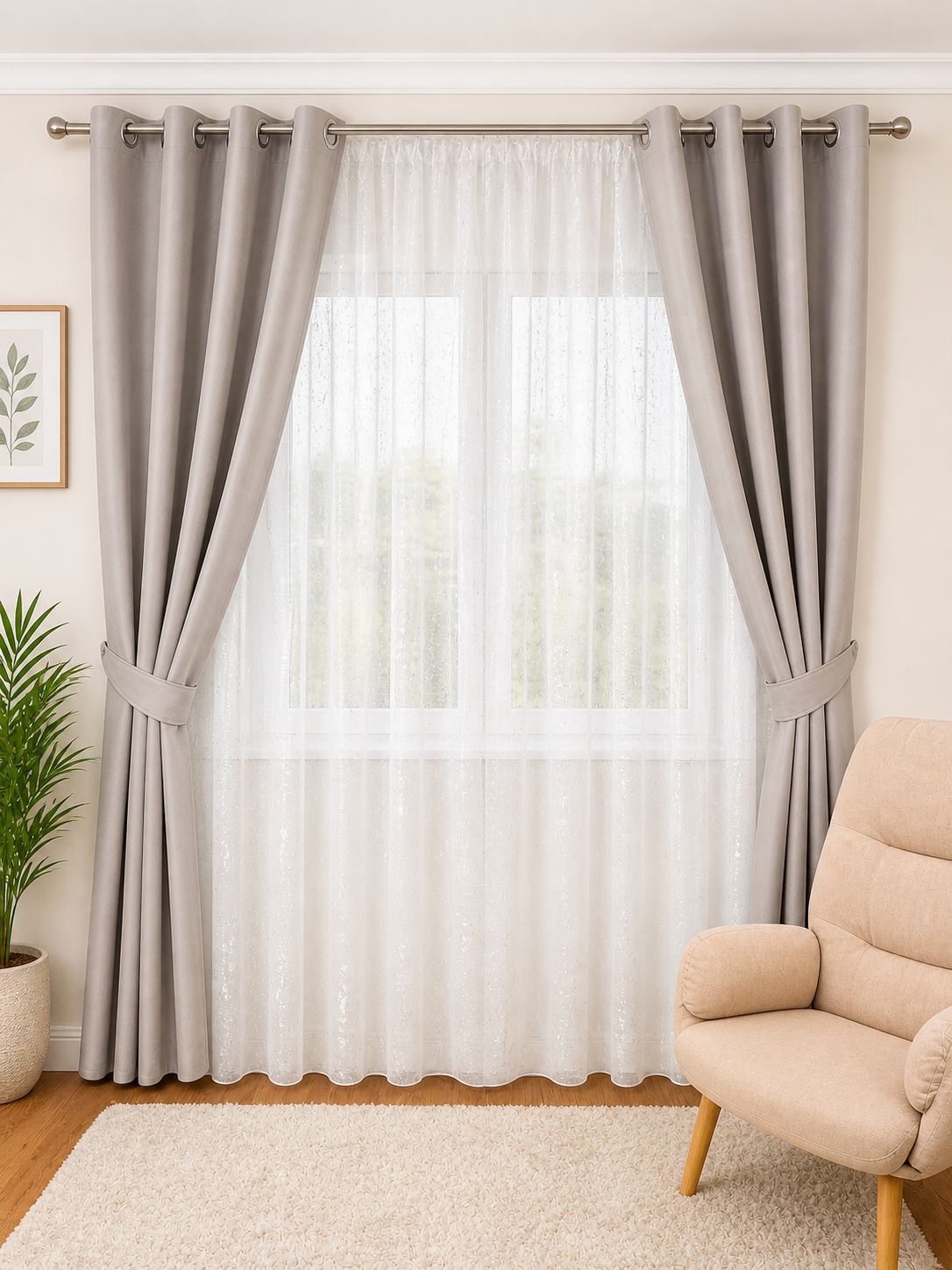 Set Perdea si Draperie Catifea Premium Vasia Perdele de Poveste