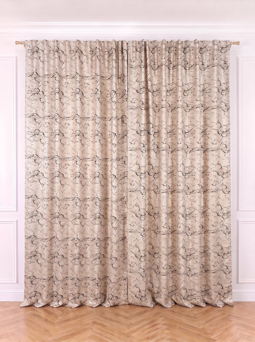 Draperie Blackout crem cu maro Perdele de Poveste