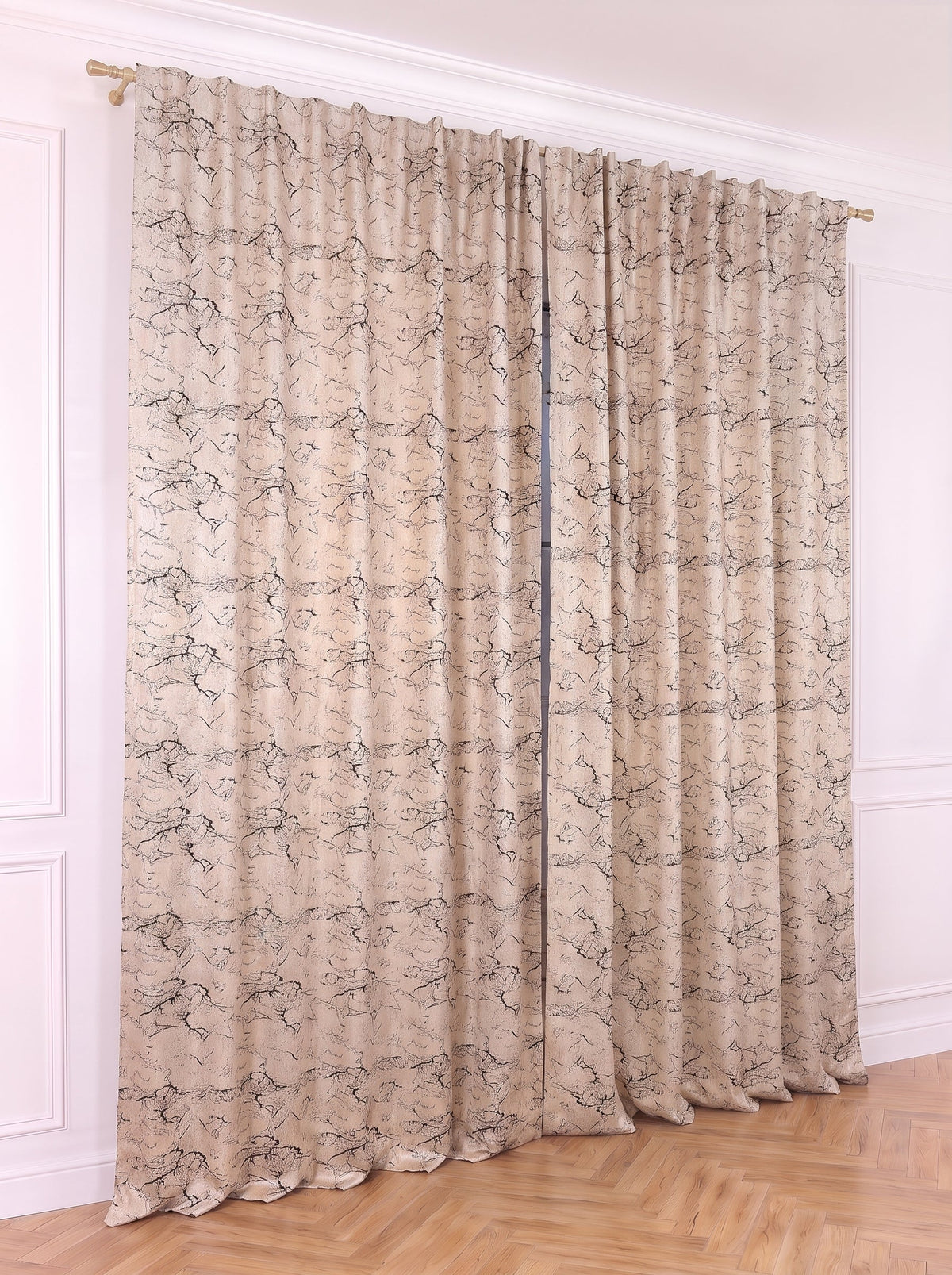 Draperie Blackout crem cu maro Perdele de Poveste