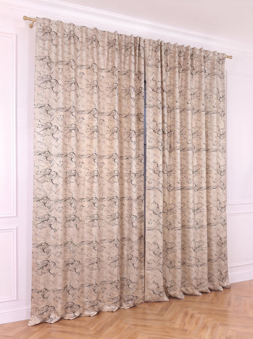 Draperie Blackout crem cu maro Perdele de Poveste
