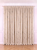 Draperie Blackout Crem cu Nuante Argintii / Aurii Perdele de Poveste